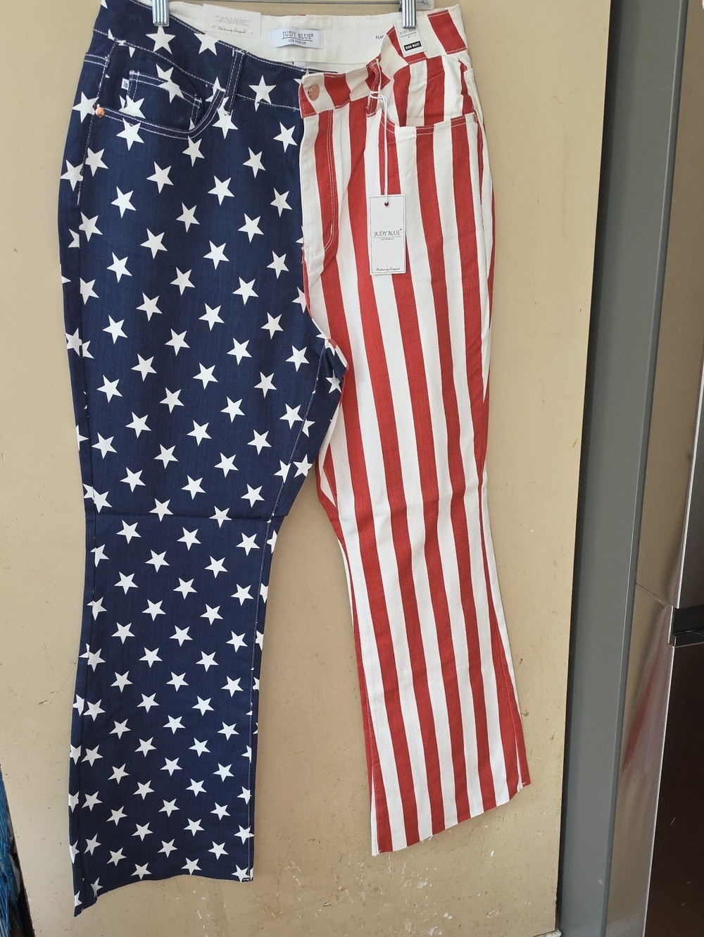 Judy Blue Red & Navy Stars-Stripe Jeans - Women's Size 18W Nwt